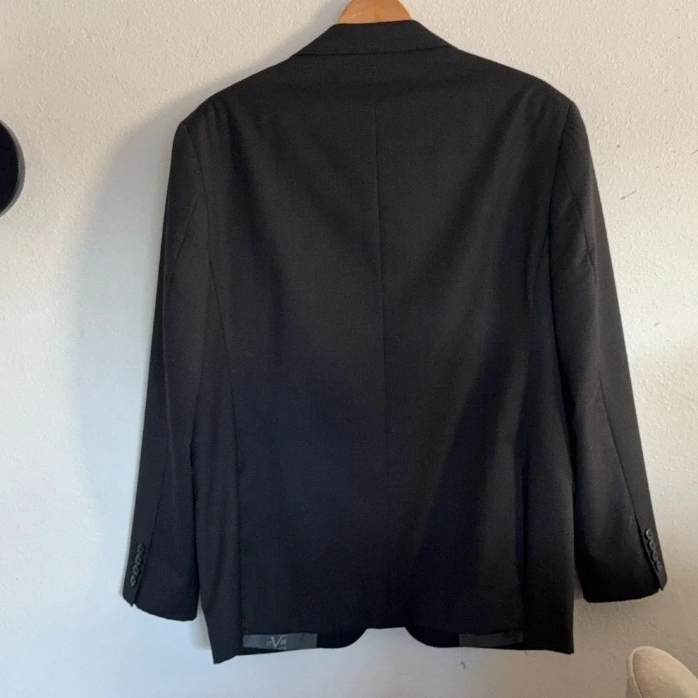 Versace 19.78 Tailored Fit Blazer Jacket Black 44R Men's 100% Wool